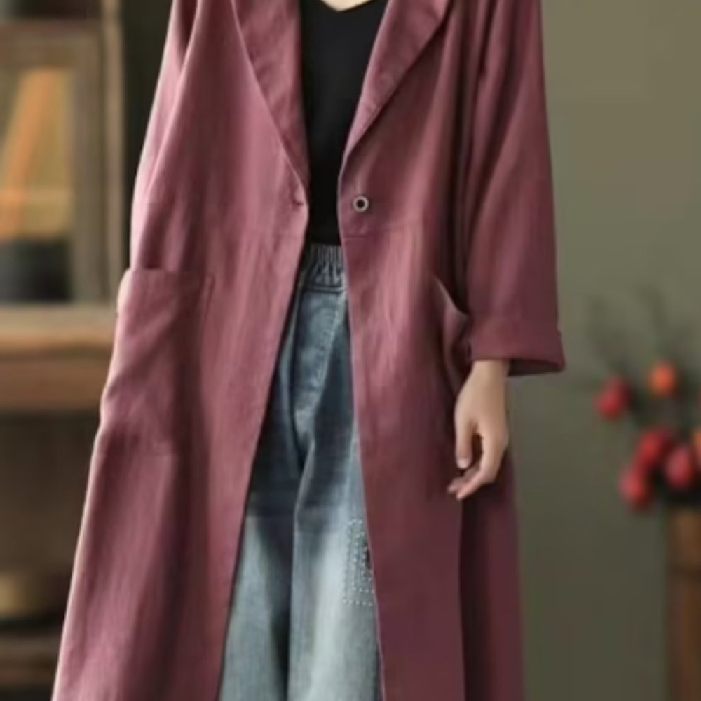 Linen duster M like new Etsy